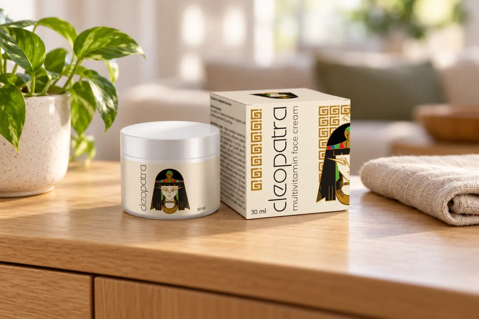 Cleopatra cream — Verpackung im Alltag