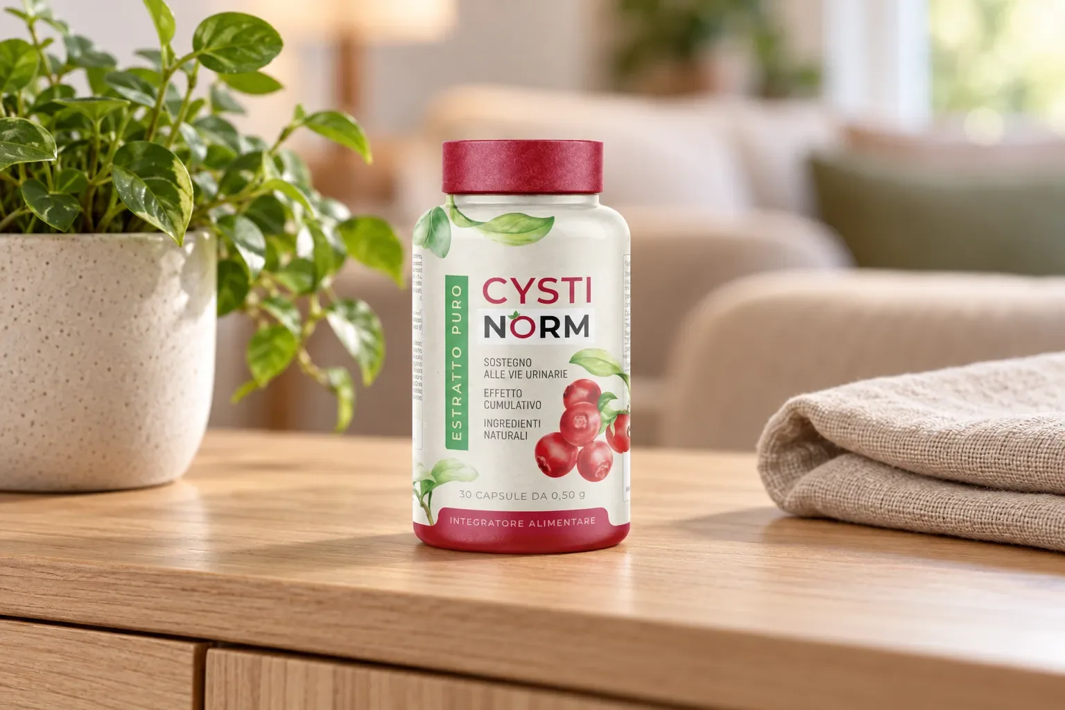CYSTINORM — Verpackung im Alltag