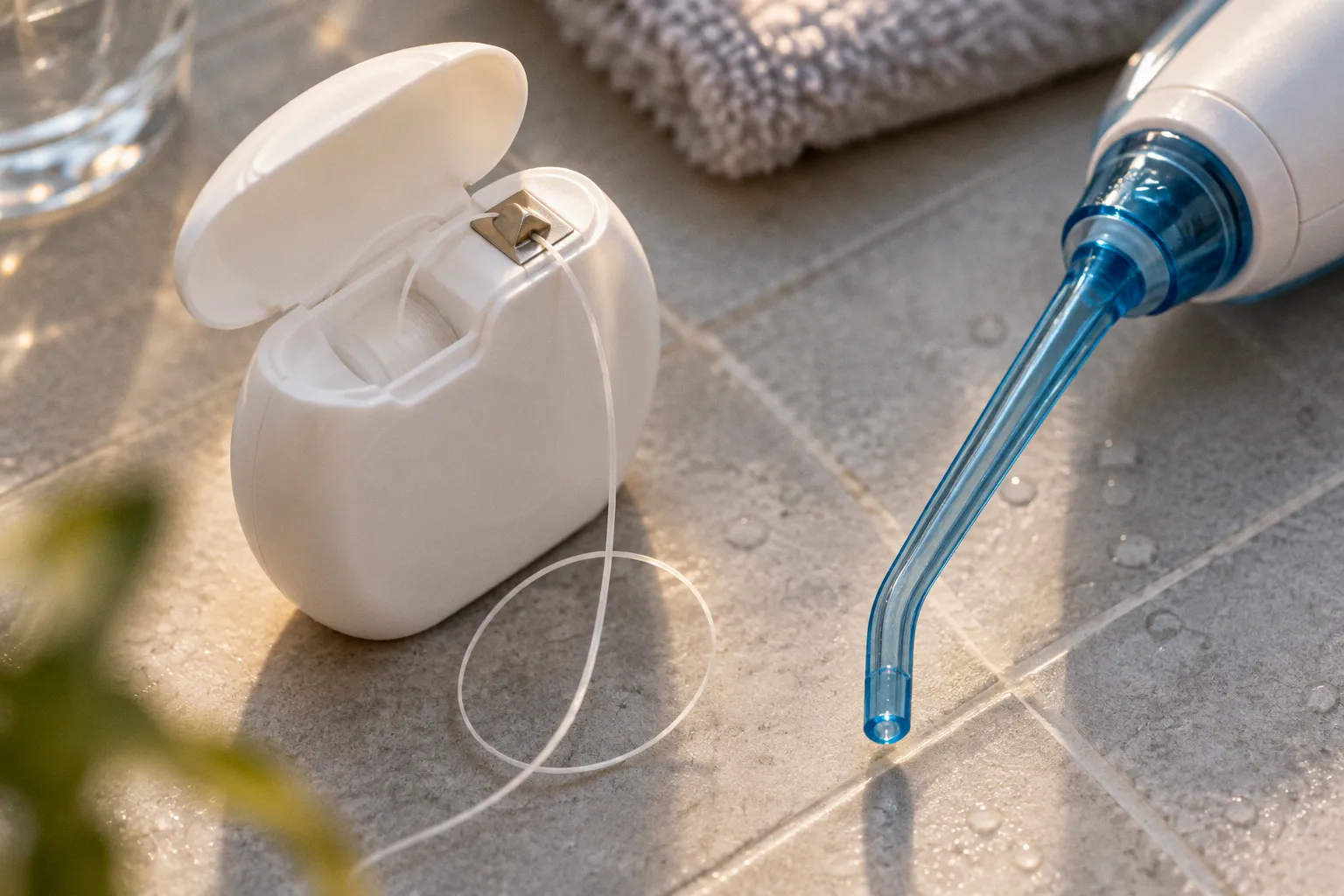 Munddusche oder Zahnseide: Welche Methode reinigt die Zahnzwischenräume besser